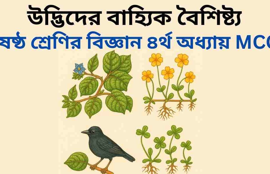ষষ্ঠ শ্রেণির বিজ্ঞান চতুর্থ অধ্যায় MCQ | বহুনির্বাচনী প্রশ্ন