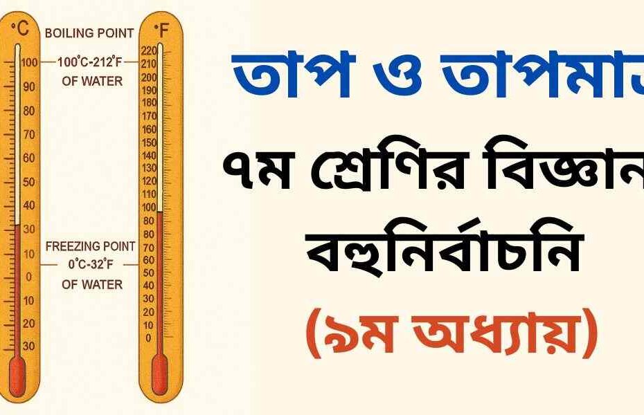 ৭ম শ্রেণির বিজ্ঞান ৯ম অধ্যায় বহুনির্বাচনী প্রশ্ন (MCQ)