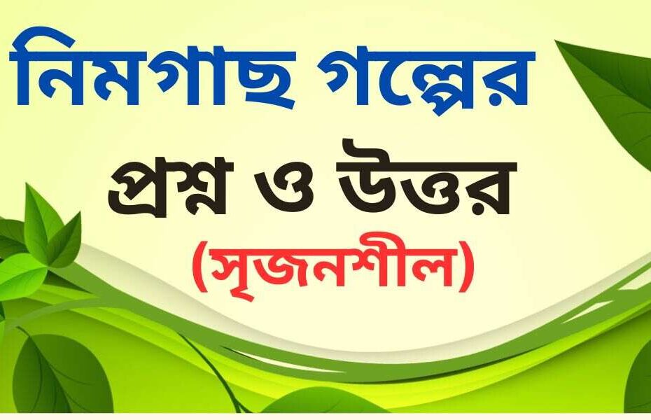 বনফুলের নিমগাছ গল্পের সৃজনশীল প্রশ্ন উত্তর